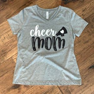 “Cheer Mom” shirt, MD, sparkle letters!